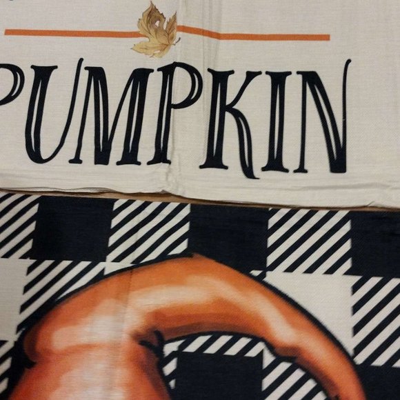 NWOT Fall Throw Pillow Covers 18x18 Inch Set of 4 Hello Pumpkin Gnome Decorative - Picture 4 of 6